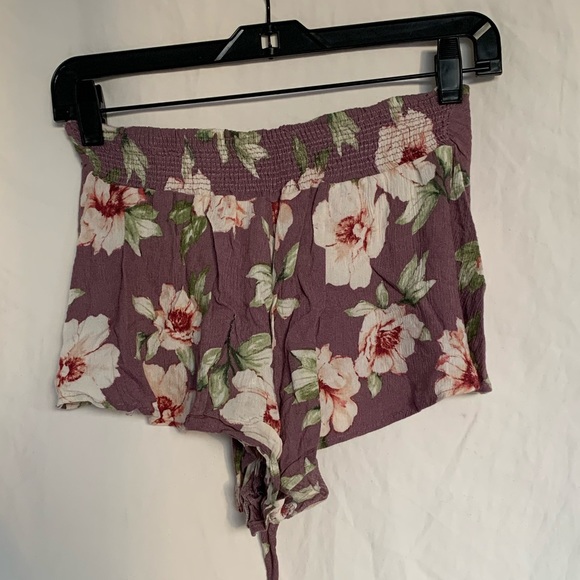 Blue Life Tie Front Floral Shorts - Picture 5 of 6